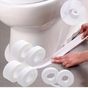 Resim 1 Rulo Su Geçirmez Beyaz PVC Kendinden Yapışkanlı Bant - Banyo, Lavabo & Mutfak İçin Mükemmel - Süper Güçlü Yapışkanlık 