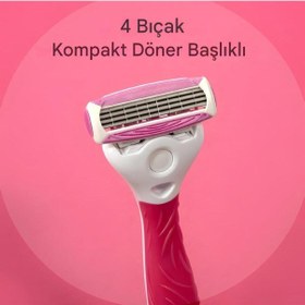 Resim Wilkinson Sword Quattro Sistem Kadın Tıraş Bıçağı Vakumlu Tutma Aparatı Ile Birlikte 4 Bıçaklı 1 Adet 