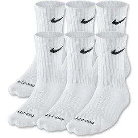 Resim Nike Dri-fit Cushioned Crew Orta Boy Erkek Çorap Siyah/beyaz Sx4 Beyaz 