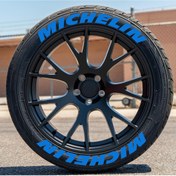 Resim bombtire Mavi Lastik Yazısı Michelin 2.5 Cm Orijinal Ürün 8 Adet Motor Ve Araç lastik yazısı 