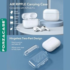 Resim Airpod Pro uyumlu Şeffaf Anahtar Askılıklı Bluetooth Kulaklık Kılıfı - FC567 