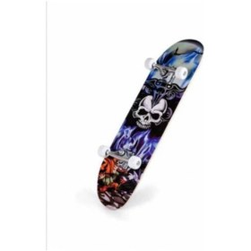 Resim Cosfer Kuru Kafa Silikon Tekerli Zımparalı Lüxtahta Kaykay Çok Renkli 