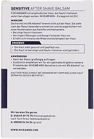 Resim NIVEA MEN Erkek HassasTıraş Sonrası Balsam Hassas 100 ml,E Vitamini,ProVitamin B5,Alkolsüz Formül,Hassas Ciltler için Rahatlatıcı Tıraş Sonrası Bakım (3 paketi) 