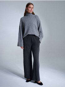 Resim Dilvin 71927 Beli Lastikli Dikiş Detaylı Bol Eşofman-antrasit M Antrasit M 