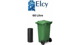 Resim Elcy 60 Lt Atık Kovası Yanında 72*95 Rulo Atık Poşeti Ile Birlikte 