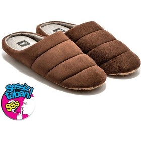 Resim Twigy Adamo Erkek Ev Terliği Sessiz Taban Kahve Füme 41/46 AA0768 Füme 