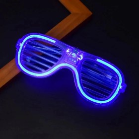Resim Buğz Mavi LED Işıklı Parti Gözlüğü - Neon 3 Modlu 