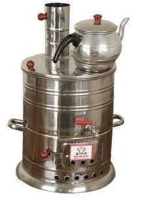 Resim Anka Odunlu 1Demlikli 5 litre Paslanmaz Semaver 