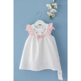Resim Babymod Kız Bebek Elbise Çiçek Desenli Fiyonklu Bebek Elbise 