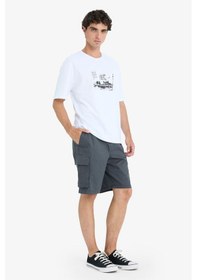 Resim Defacto Kargo Fit Gabardin Bermuda Şort C5400ax25smar104 Antrasit 