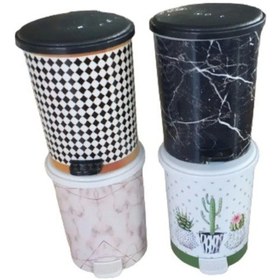 Resim 2 No 8 Lt Basmalı Çöp Kovası Royaleks-mrd152 Çok Renkli 