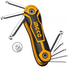 Resim Ingco HHK14082 6'lı Yuvarlak Uçlu Alyan Seti 2-8 MM 