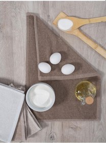 Resim 4 Lü Mutfak Havlusu Lina - 30x50 Kahverengi 