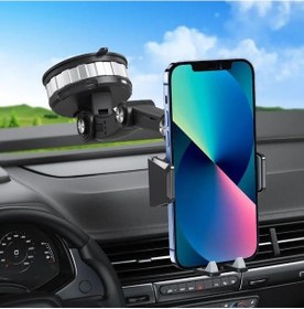 Resim Coofbe Süper Vantuzlu Teleskopic Ayarlanabilir Ön Cam Araç Tutucu Torpido Üstü Araç Telefon Tutucu 