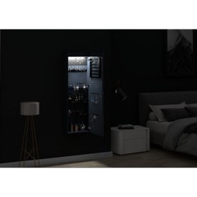 Resim DECOBOX Paris Led Aydınlatmalı Boy Aynalı Takı Dolabı Kilitli 