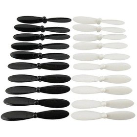 Resim Hubsan X4 H107l H107c H107d İha Aksesuarları İçin 10 Çift Pervane Seti Yedek Parça Siyah+beyaz 