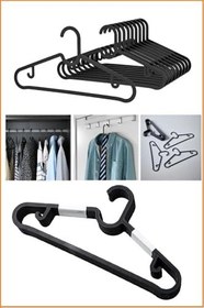 Resim EZMK Ev Gereçleri Spruttig Askı, Ince Elbise Askısı, Tişört Askısı Siyah, 40 Cm, 100 Adet 