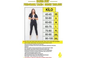Resim Sauna Suit Sıkılastırıcı Termal Fermuarlı Tayt Takım ve Neopren Spor Bileklik - Koşu Bandı Seti 