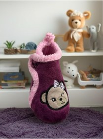 Resim Gezer Kışlık Kız Çocuk PVC Rahat Taban Cırt Cırtlı Ayarlanabilir Ev Okul Kreş Panduf Ayakkabı 