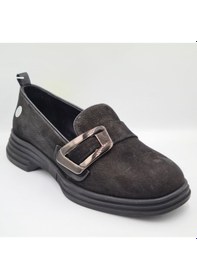 Resim Mammamia D25ka-755 Siyah Nubuk Hakiki Deri Kadın Günlük Casual Ayakkabı Siyah 