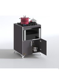 Resim Kenzlife ocak dolabı bade gri 85*60*57 mutfak modül mini fırın ankastre ocak için 