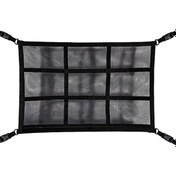 Resim Shineyee "2 Katlı Araç Tavanı Depolama Filesi - 9 Bölmeli Güçlendirilmiş Siyah Model 80x54cm " 