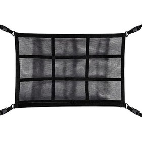 Resim Shineyee "2 Katlı Araç Tavanı Depolama Filesi - 9 Bölmeli Güçlendirilmiş Siyah Model 80x54cm " 