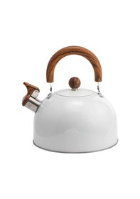 Resim Valkyrie 3l Düdüklü Kettle Su Isıtıcı Çaydanlık Paslanmaz Çelik Yüksek Islıklı Beyaz Beyaz 