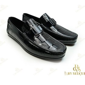 Resim Loafer Günlük Ayakkabı Kroko Modelli Siyah - Siyah 