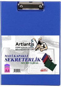 Resim Sekreterlik Kapaklı Mavi A-4 Pvc 1 Adet Okul Büro Ofis Öğrenci 
