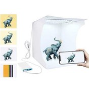 Resim Pazly Katlanabilir Stüdyo Çadırı + 6 Renkli Arka Plan + Led Işık Kiti Mini Taşınabilir Fotoğrafçılık Seti 