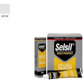 Resim Selsil Genel Amaçlı Tüp Silikon 50 ml Şeffaf(CLZ) 