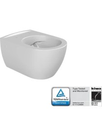 Resim Turkuaz Seramik Turkuaz Cerastyle City Kanalsız Asma Klozet + Yavaş Kapanır Kapak 