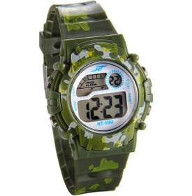 Resim Çocuk Kol Saati - Erkek Çocuk Kamuflajlı Çok Fonksiyonlu Spor Dijital Saatler Diğer 