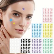 Resim 480/420/60 adet Renkli Yıldız Yüz Çıkartmaları - Yuvarlak Kağıt Çıkartmaları Partiler, Festivaller ve Yüz Sanatı için - Çeşitli Renklerde Canlı Nokta ve Yıldız Desenleri, Şenlikli Dekorasyon | Oyuncu Tasarım | Kağıt Çıkartmalar, Sevimli Çıkartmalar 