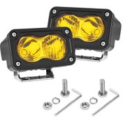 Resim 3 İnç Motosiklet Led Bölmeleri, 2 Adet Sarı Sis Farları Bölmeleri 40 W Off Road Amerika Birleşik Devletleri 1 ADET 