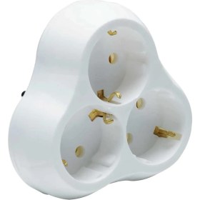 Resim Elevats Premium 3'lü Topraklı Papatya Golyat, Üçlü Priz Çoğaltıcı 