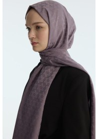 Resim Mirsoy Scarf İpeksi Jakar Şal Mira Desen Leylak 