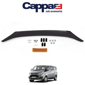 Resim Cappafe Ford Tourneo Custom Kaput Koruyucu Rüzgarlığı 4mm Akrilik (ABS) Piano Black 2012-2017 