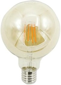Resim Sunlight G125 Büyük Yuvarlak Rustik Led Ampul 5,5W Amber 