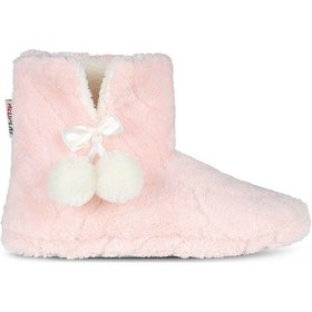 Resim Kadın Panduf Kışlık Ev Botu Ev Ayakkabısı Su Yolu Velsoft Sessiz Taban PEMBE 