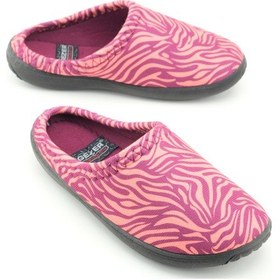 Resim Gezer Kadın Kışlık Pu Rahat Taban Desenli Ev Bahçe Gondol Terlik Mor 