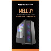 Resim Darkflaş Melody 8X120MM Argb Fanlı Gamıng Pc Kasa 