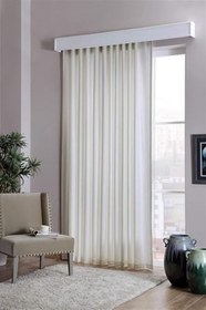 Resim Standart Saten Güneşlik Perde Ekru Renk 