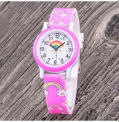 Resim Çocuk Saatleri Şık Analog Gökkuşağı Çocuk Saati Bileklik Kombini St-304348 