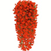 Resim 4'lü Paket UV Dayanıklı Plastik Çiçekli Yapay Asma Bitkiler - Canlı Kırmızı, Tüm Mevsimler İçin Açık/Kapalı Alan Dekoru: Düğünler, Tatiller, Veranda ve Teras için - Bakım Gerektirmez, Pil Gerekmez, Asma Yapay Bitkiler, Düğün Süslemeleri, Bayramlık Çiçek Garlandları, Hava Koşullarına Dayanıklı Sarmalıklar, Etkinlik Planlayıcılar 