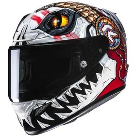 Resim Hjc Rpha12 Kask Kepına Mc1 Beyaz - Kırmızı - Siyah 