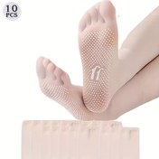 Resim 10 Çift CXYIN Kadınlar için Ultra-İnce Dikişsiz Görünmez Ayak Bileği Çorapları - Kristal İpek, Kıvrılmaya Karşı, Kaymaz Parmak, Nefes Alabilir ve Makinede Yıkanabilir, Yazlık ve Resmi Giyim için Düz Renk, Görünmez Çoraplar, Dikişsiz Çorap Tasarımı, İnce Dokulu Çorap 