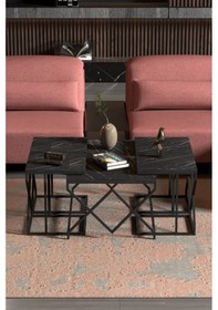 Resim Uslucan Alışveriş Orta Sehpa Ve Zigon Sehpa V Lüx 5'li Set Bendir Çok Renkli 