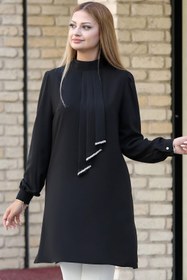 Resim Esilanur Işıl Tesettür Tunik Siyah 